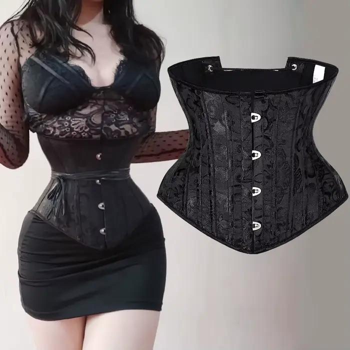 Corset Gothique à Lacets Sexy sous-Buste et à Ossature d'Acier
