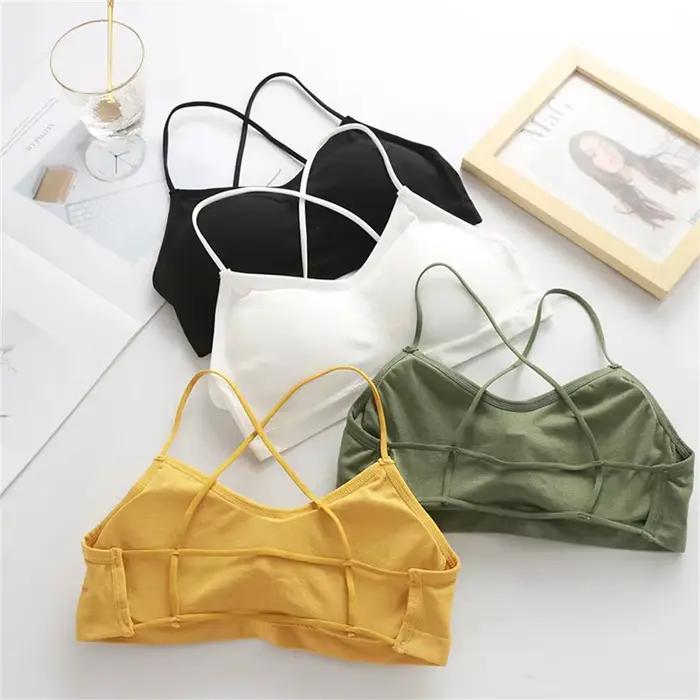 Soutien-gorge de sport à bretelles croisées pour femmes