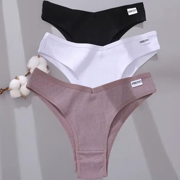 FINETOO 3/5 pièces coton culotte brésilienne