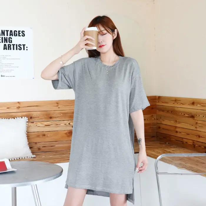 Robe de nuit en coton modal coréen pour femmes
