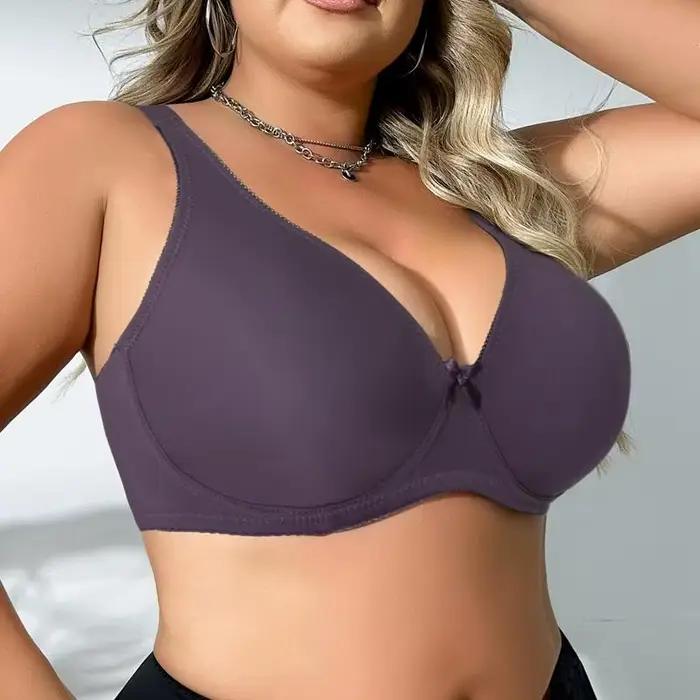 Femme Plus Taille Soutien-gorge avec Fil Sans Doublure Mince Respirant Lingerie 85C-100C 85D-110D