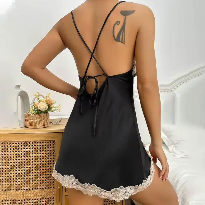 Chemise de nuit couleur Champagne robe de soirée de mariage