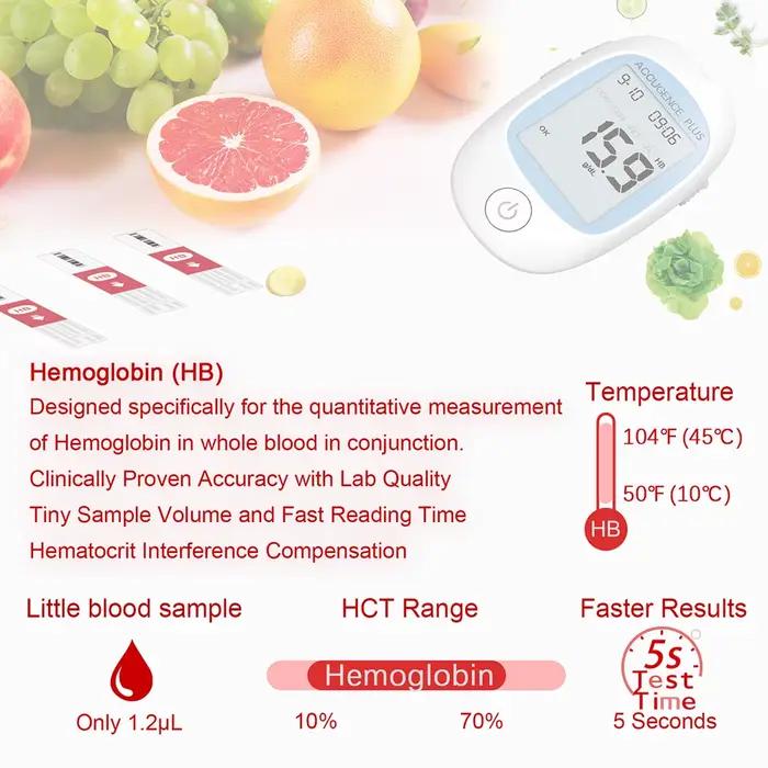 Bandelettes de test ACCUGENCE pour la glycémie, les corps cétoniques, l'hémoglobine, l'acide urique, le diabète, la goutte, l'anémie pour moniteur multifonctionnel PM800 PM900