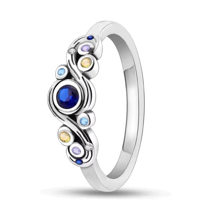 Bague originale en argent Sterling 925 Van Gogh, nuit étoilée, bijoux pour femmes et filles, cadeaux d'anniversaire