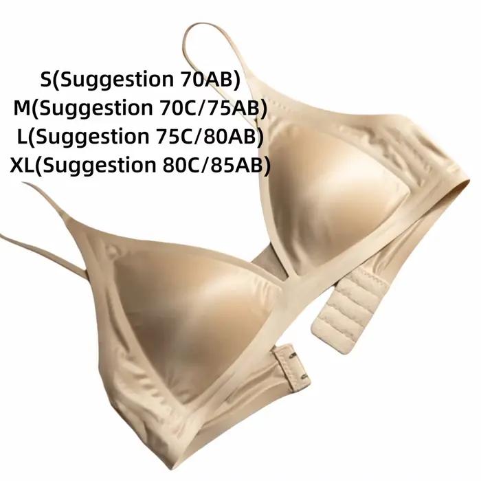 Soutien-gorge en satin laiteux à col en V profond