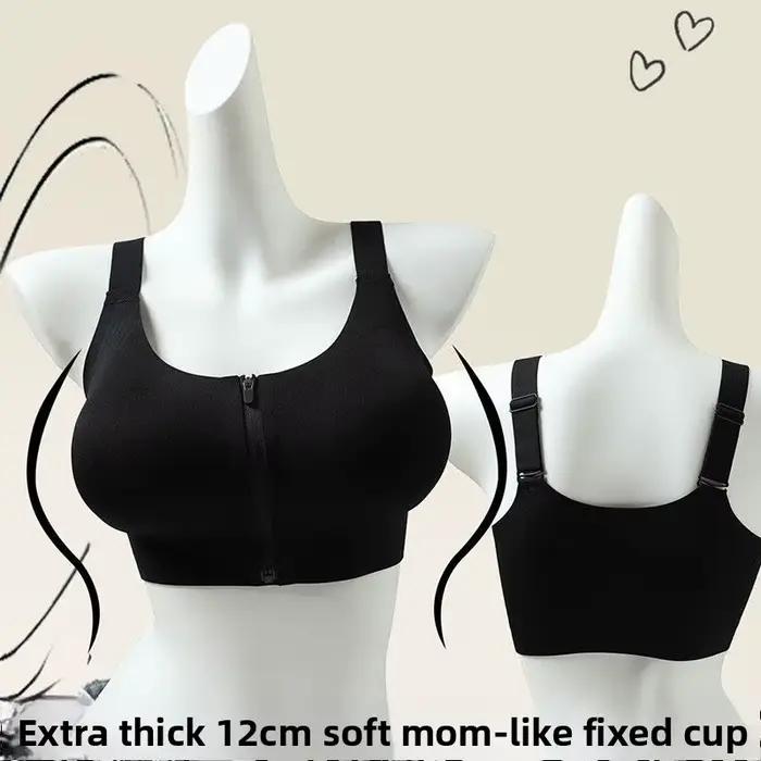 Soutien-gorge push-up ultra-épais 12 cm pour petites poitrines - Fermeture avant, couvrance totale sans écart, lissage du dos, lift et mise en forme ultimes