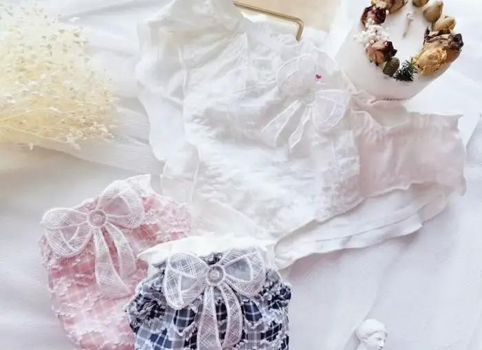 Culotte en mousseline de soie et dentelle