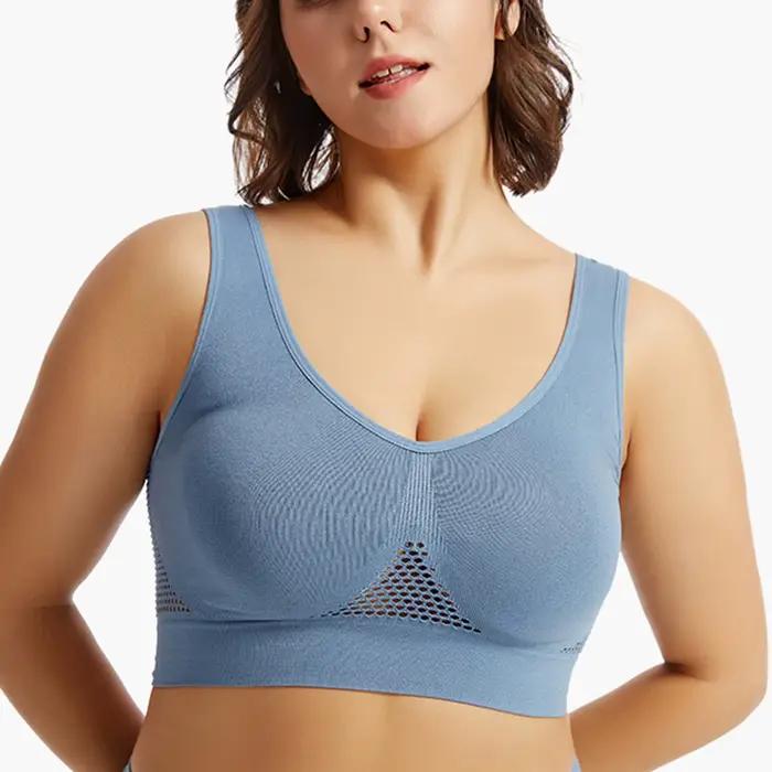 Soutien-gorge gilet pour femmes grande taille, polyester, sans fil, trois quarts tasse, pour activité physique et quotidienne, couleurs variées, confort et élégance décontractée