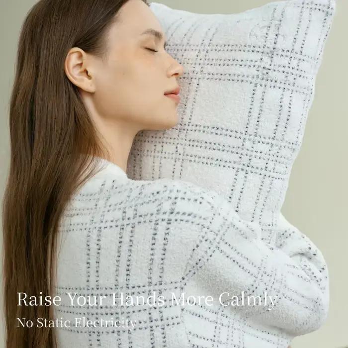 SUJIIN femmes 2 pièces tenues pyjamas ensemble automne hiver décontracté vêtements de nuit femme rayé Cardigan hauts