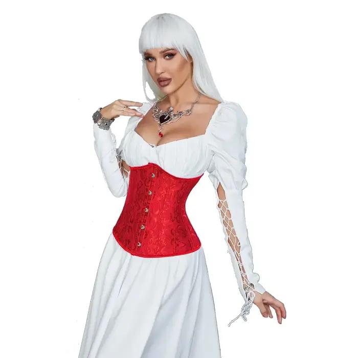 Corset sous le buste en jacquard pour femme