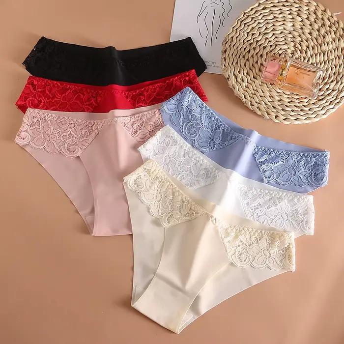Culotte en dentelle sans couture pour femme