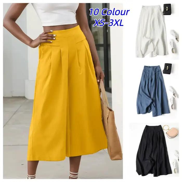 Culottes d'été 2026 pour femmes en coton et lin