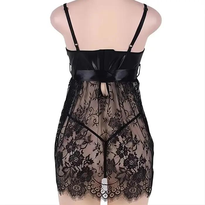 Lingerie pour femmes, nuisette en dentelle