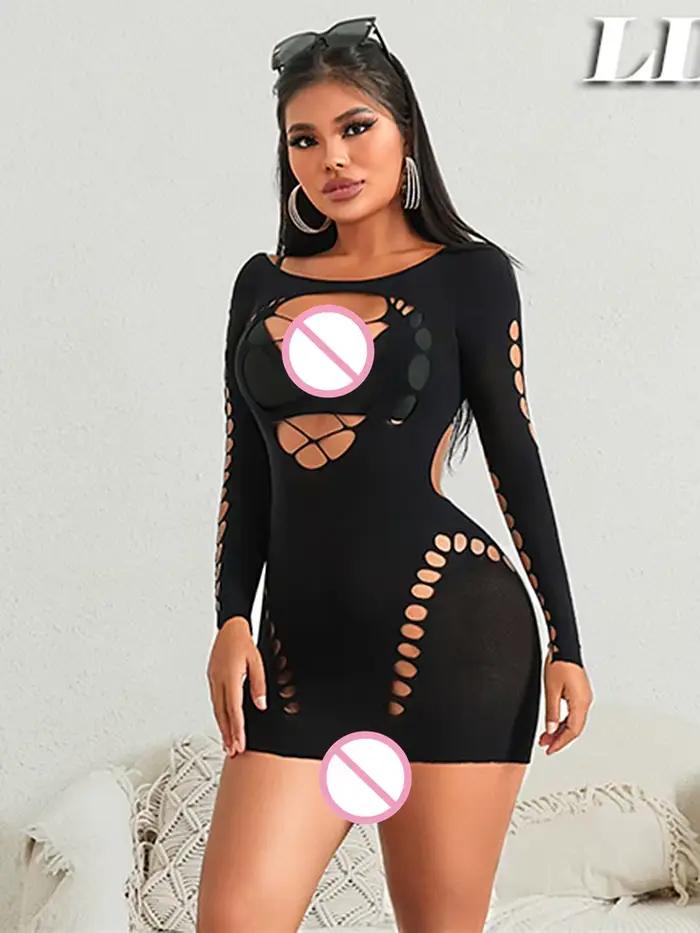 Robe sexy en résille pour femmes