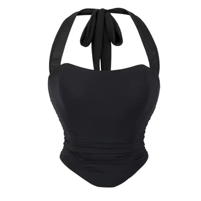 Corset Halter Crop Top pour femme