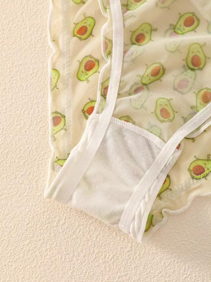 Lot de 4 culottes transparentes en maille pour femme