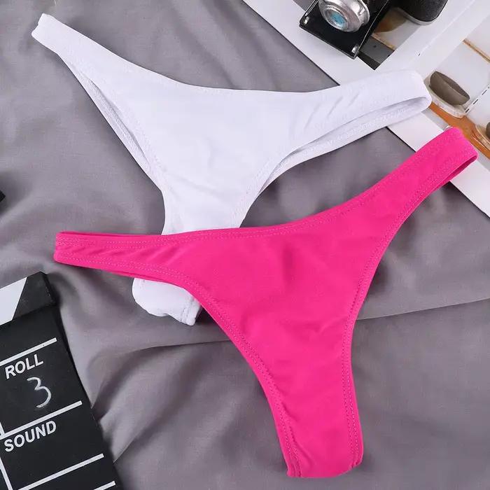 Maillots de bain femmes slips bas de Bikini cravates latérales string brésilien maillot