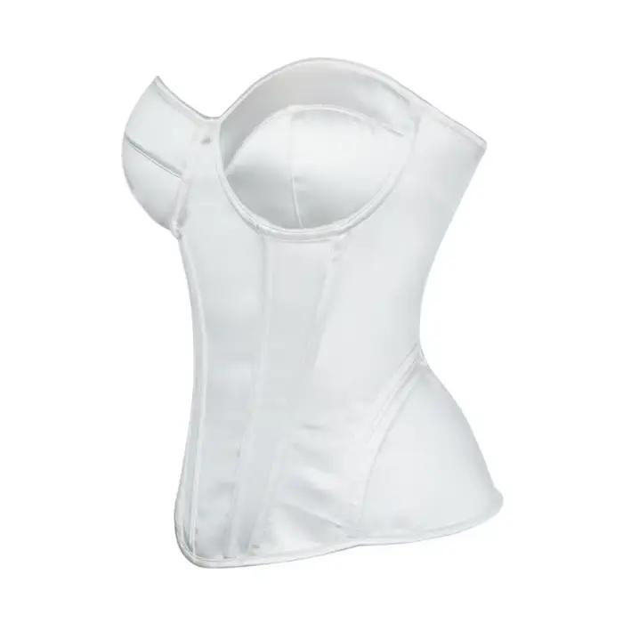 Body sculptant invisible blanc pur, sous-vêtement pour robe de mariée, gaine amincissante, enveloppe de poitrine, contrôle long de l'abdomen