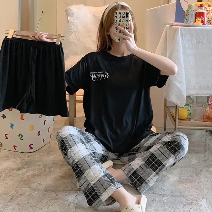 Pyjama trois pièces d'été pour femmes