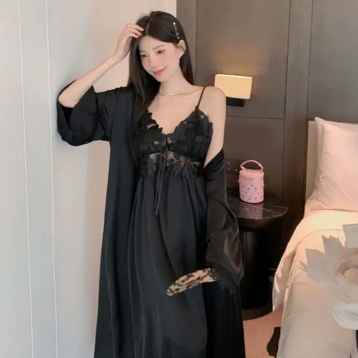 Chemise de nuit camisole romantique française
