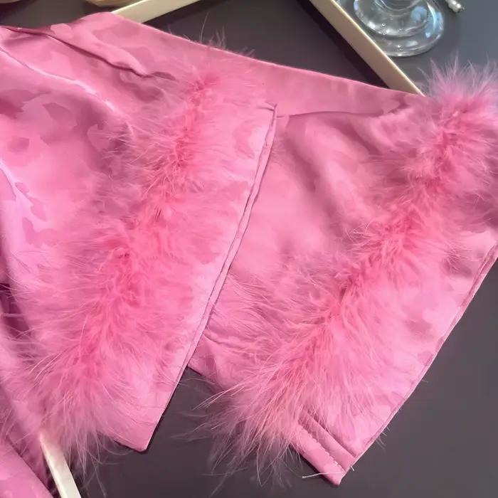 Pyjama imprimé léopard imbibé pour femme
