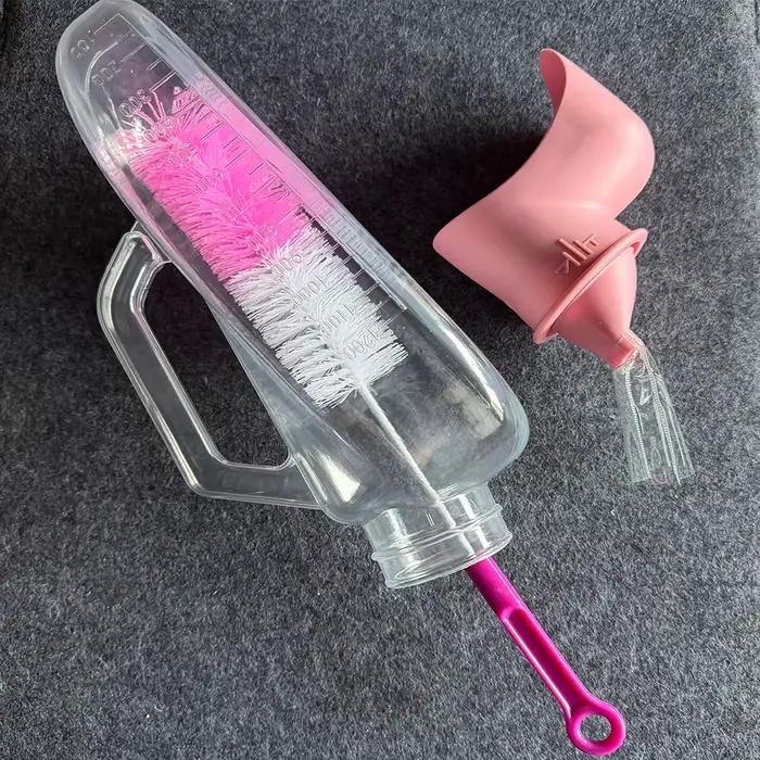 Urinoir féminin 40 oz, bouteille anti-fuite avec poignée, idéal pour une utilisation au chevet et de nuit |     Urinoir portable pour les voyages en voiture, la convalescence hospitalière, les soins a