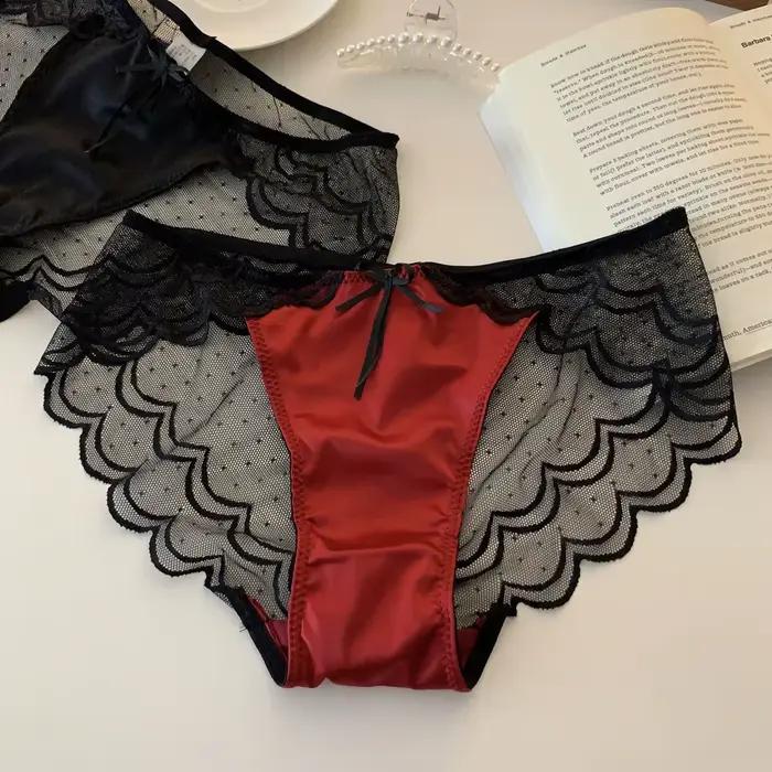 Culotte femme Sexy sous-vêtements en dentelle dames taille basse slips Lingerie
