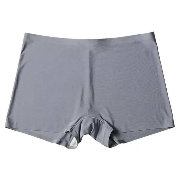 Boxer en soie pour femmes, culotte solide, Lingerie féminine, sous-vêtements doux pour dames, pantalons de sécurité, livraison directe, M-XL