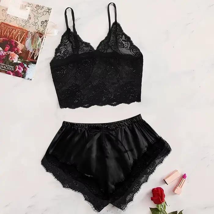 Ensemble pyjama en Satin pour femmes