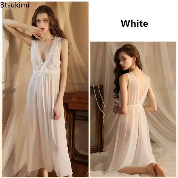 Robe de nuit longue de mariage pour femmes
