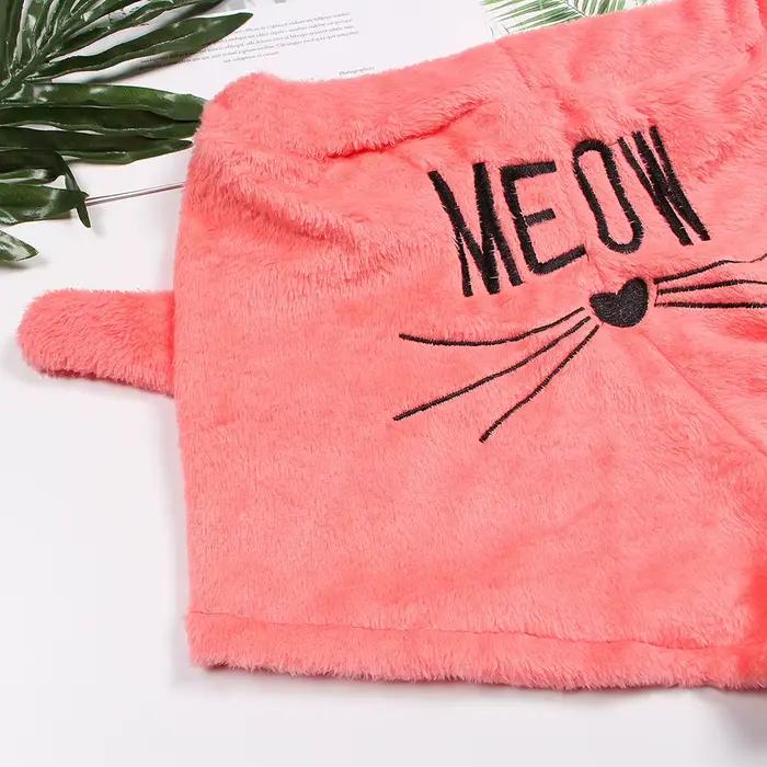 Nouvelles femmes pyjama ensembles automne hiver chat dessin animé chaud Pyjamas