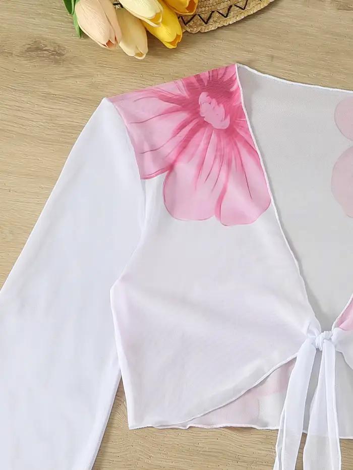 2026 Triangle licou Bikinis avec hauts et jupe de plage maillot de bain femmes 4 pièces maillots