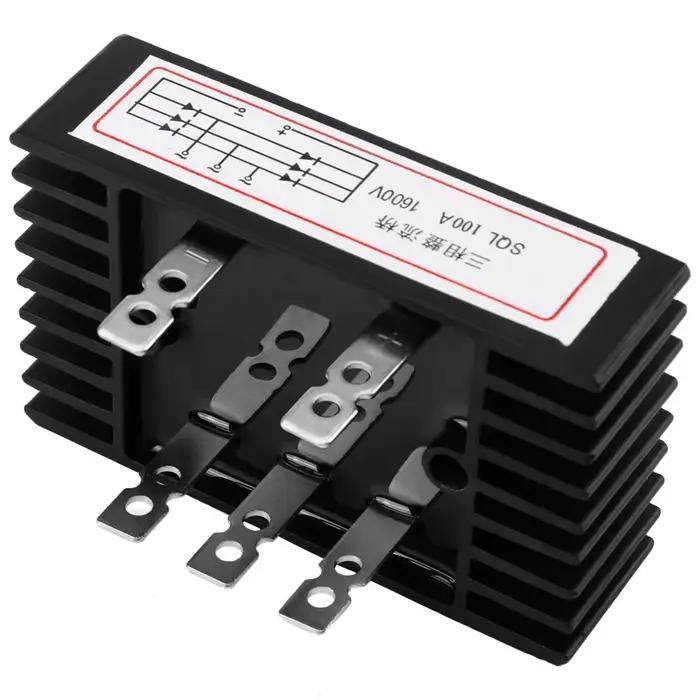 Pont redresseur à diodes, pont redresseur triphasé, redresseur triphasé SQL100A 1600V, pont redresseur à diodes triphasé, AC vers DC