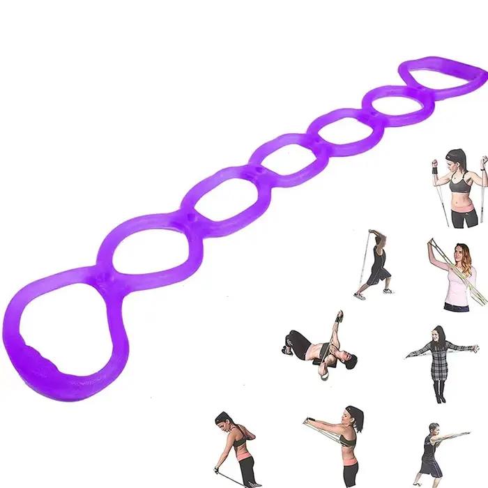 Bande d'exercice pour le dos, les jambes et les mains, 7 anneaux, pour la gymnastique à domicile, fitness, thérapie fongique
