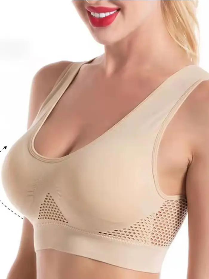 Soutiens-gorge pour femmes soutien-gorge sans couture avec coussinets grande taille 4XL 5XL 6XL Bralette soutien-gorge Push Up soutien-gorge sans fil Sport soutien-gorge haut de gymnastique sous-vêtem