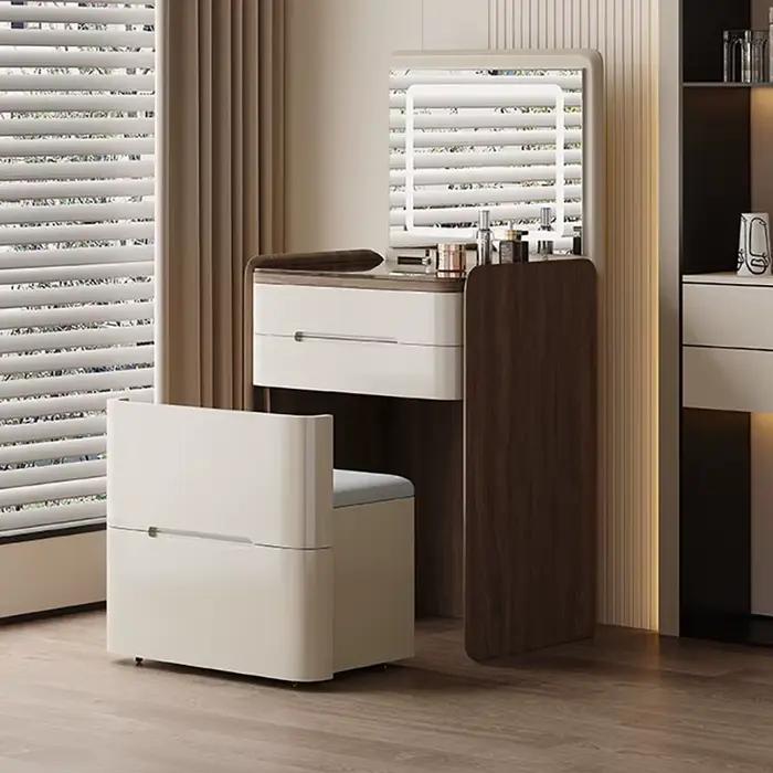 Petites commodes avec tiroirs, coiffoirs ronds de qualité, mini coiffoirs mignons, meubles de chambre modernes de style nordique, cassettiera