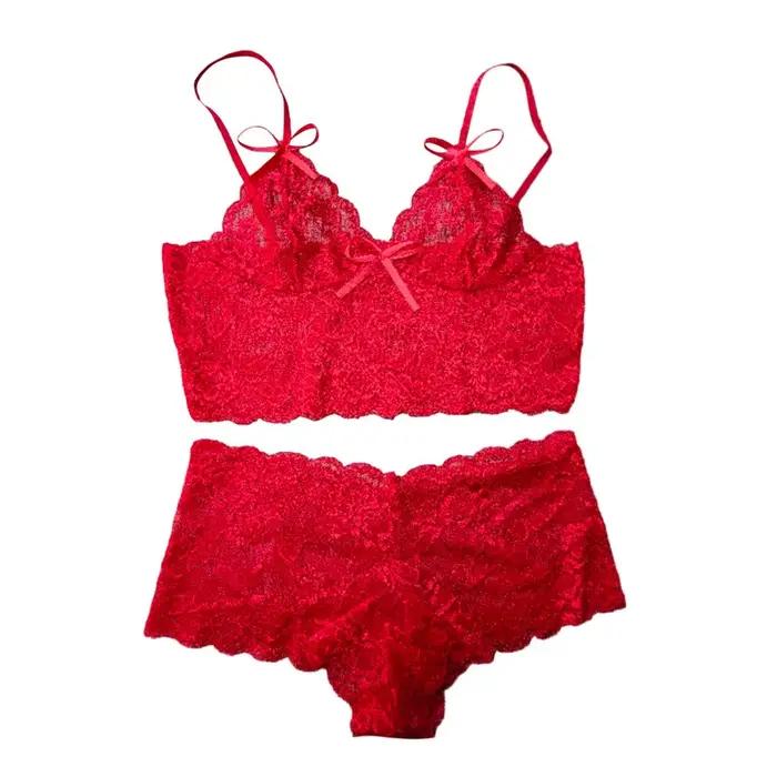 Femmes Sexy ensembles de soutien-gorge Perspective dentelle sangle mode solide sous-vêtements Passion ajustement