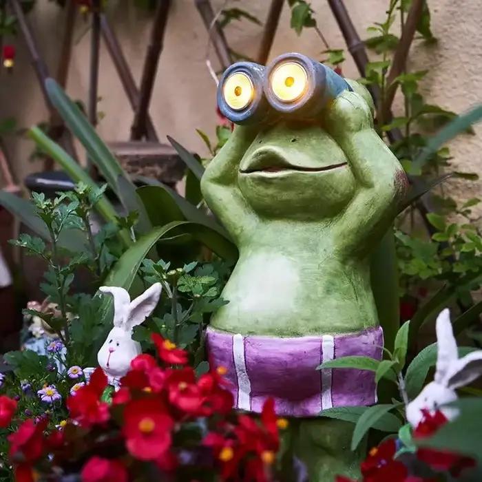 Veilleuse de défense de grenouille, extérieur, détection intelligente, lumières solaires, jardin intensifié, artisanat pratique exquis, ornements