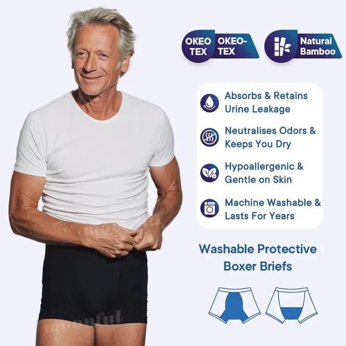 Boxer fuite urinaire homme réutilisable