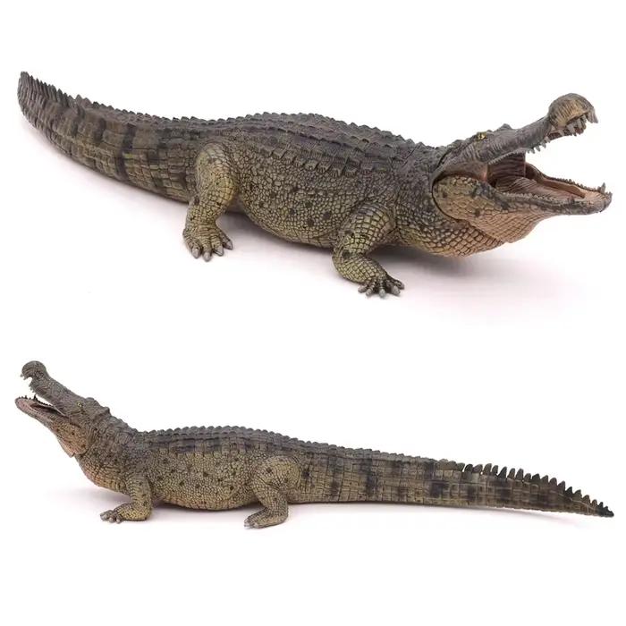 Figurine de jouet de Crocodile, Figurine de Crocodile de la vie sauvage avec mâchoire mobile, pour l'éducation et le jeu amusant, pour garçons et filles