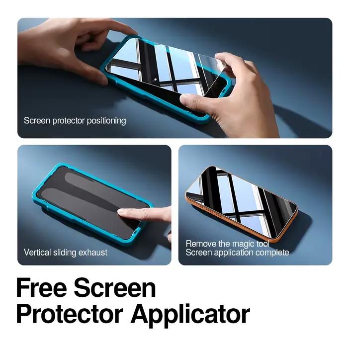 SmartDevil 2/3 pièces Protection d'écran HD pour iPhone 17 Pro Max 17 Air 16 Film en verre trempé anti-traces de doigts pour iPhone 16 Pro 15