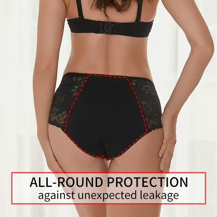 Culottes menstruelles mi-hautes en dentelle