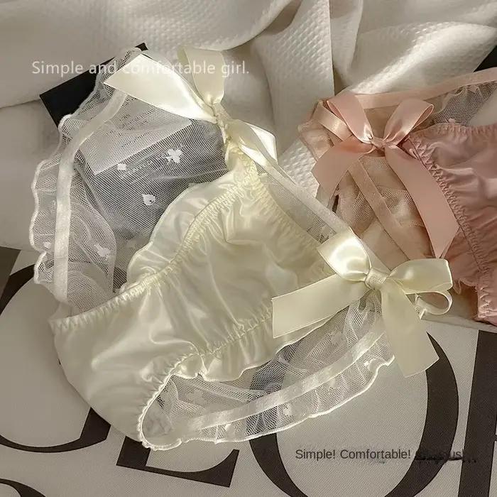 Culotte en dentelle à volants pour femmes