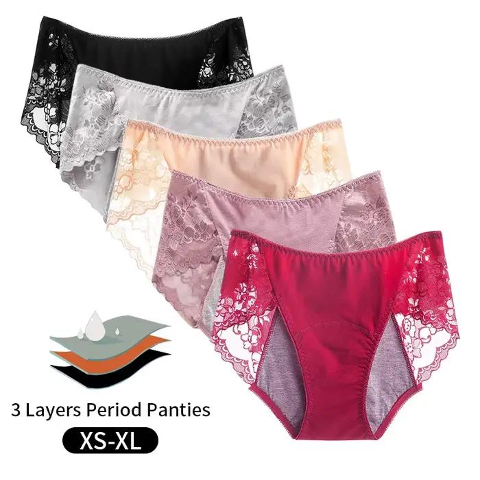 Culottes menstruelles mi-hautes en dentelle