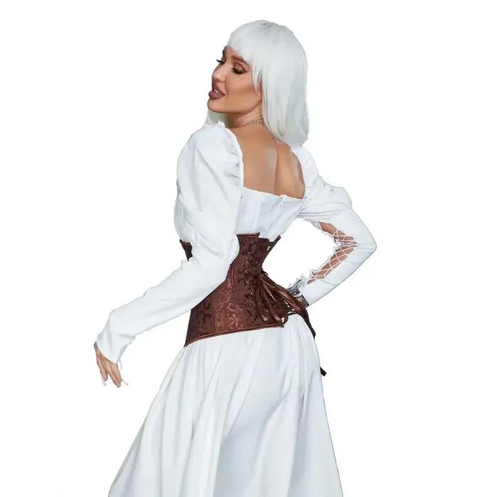Corset sous le buste en jacquard pour femme