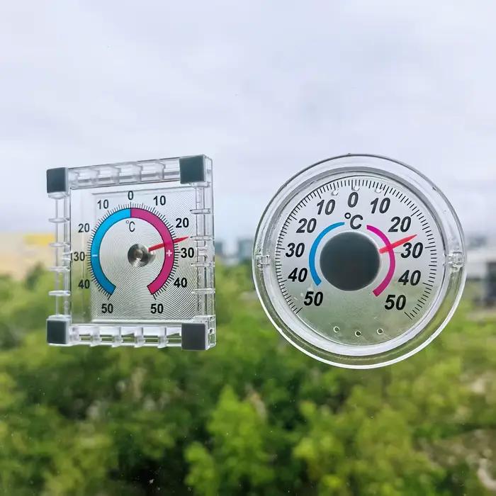 Thermomètre à cadran sans batterie, montage mural pour fenêtre intérieure et extérieure, jauge de température-50C à 50C, cadeau pour usage domestique et au bureau