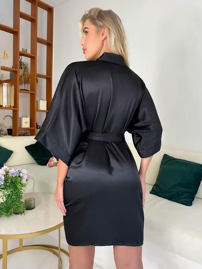 Chemise de nuit longue Style Kimono pour femmes
