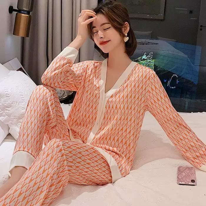 Ensemble de pyjamas College en satin pour femmes