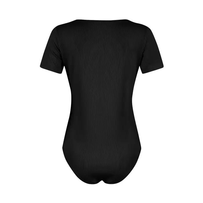 Barboteuse en coton à manches courtes pour femmes, combinaison basique décontractée, noir et blanc, barboteuse pour dames, été, 2024
