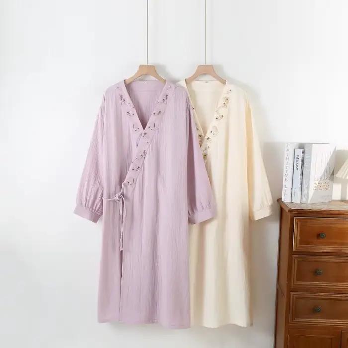 Chemise de nuit en pur coton pour femmes